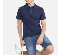 Kids Cotton Polo Shirt with Short Sleeves Navy Blue