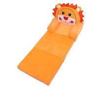 Kids Couch Fold Out, Comfy Flip Open Kids Sofa Chair Convertible Sofa to Lounger Cartoon Animal Toddler Couch Bed with Wide Armrests and Removable Cover for Girls Boys Playroom (3 Layers)