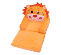 Kids Couch Fold Out, Comfy Flip Open Kids Sofa Chair Convertible Sofa to Lounger Cartoon Animal Toddler Couch Bed with Wide Armrests and Removable Cover for Girls Boys Playroom (2 Tiers)