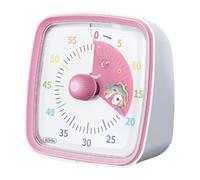 Kids Countdown Timer with Rainbow Pattern, 60-Minute Silent Desk Clock for Study, Focus, and Tasks, Visual Timer for Classroom, Offices, Home, Adults, Children, 3.46 x 3.46 x 2.13 inches