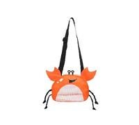 Kids Crab Beach Backpack Toddler Summer Travel Carryall Cute Animal Shoulder Bag PVC Mini Pack For School Trips Days Holiday Outings in Orange, One Size