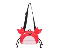 Kids Crab Beach Backpack Toddler Summer Travel Carryall Cute Animal Shoulder Bag PVC Mini Pack For School Trips Days Holiday Outings in Red, One Size