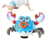 Kids Crab Toy - 300g Crawling Motion Animal, Built-in LED Light System Equipment, Interactive Music Audio Component, Sturdy PP Synthetic Body Structure | Gadget for Young Learner & Schoolboy