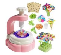 Kids Craft Set Flower Press Machine For Fabric Weaving Projects Safe Materials Develop Artistic Skills Parent Child Bonding Activity Children's Handicraft Activity Gift