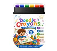 Kids Crayons, with 6 Piece Easy Grip Smooth Drawing, 20g Total, Preschool Crayons, Triangular Shape, for Boys Girls Preschooler Home Kindergarten School Classroom
