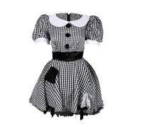 Kids Creepy Doll Costume Spooky Halloween Cracked Dress Up Outfit | Scary Cosplay Apparel for Party, Stage Performance & Role Play | Spooky Trick-or-Treat Outfit for Boys and Girls