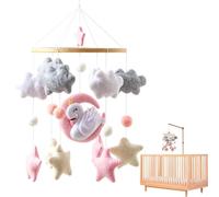 Kids Crib Mobile Felted - Nursery Mobiles Felt Soft Sensory Boho Rotating
