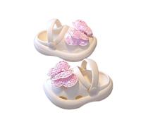 Kids Crocs-Style Clogs - Non-Slip Garden & Beach Shoes with Cute Cartoon EVA Soft Sole Water Sandals for Boys Girls 1-10 Years (White-D, 5 Toddler)