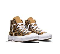 Converse A16551C Hi Eva Lift Leopard Junior Girls Shoes In Brown Black UK 3 - 7