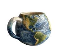 Kids Cups Resin Cup for Home and Water Storage Unique Globe Shaped Drinking Glass Indoor Use Durable and Stylish (Blue, 10cm)