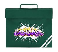 Kids Custom Graffiti Name Book Bag Boys Girls Back to School Reading Folder for Primary Reception Infants New Term Gift, One Size, Bottle