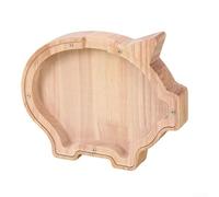 Kids' Cute Animal Wooden Savings Bank, Perfect for Developing Financial Skills and Adding Fun to Decor (Pig)