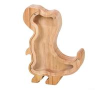 Kids' Cute Animal Wooden Savings Bank, Perfect for Developing Financial Skills and Adding Fun to Decor (Tyrannosaurus)