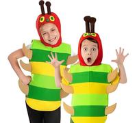 Kids Cute Caterpillar Costume S - XL Boys Girls Animal Bug Book Day Fancy Dress