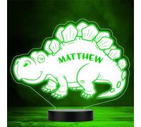 Kids Cute Dinosaur Stegosaurus Colour Change LED Personalised Gift Night Light | Personalised Gift For Home, Lamp Room Décor | Kids & Adults Night Lights With Name | Personalised Gift For Bedroom |