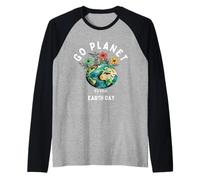 Kids Cute Earth Day Go Planet Its Your Earth Day Toddler Boy Raglan Baseball Tee