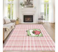 Kids Cute Frog Rug - Cartoon Kawaii Forg Area Rugs for Living Room Bedroom, Washable Non Slip Low Pile Carpet 120 x 120 cm, Patterned Rug & Home Decor QAZ52