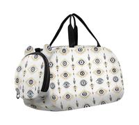 Kids Cute Gym Bag with Shoes Compartment Multifunctional Kids Overnight Duffel Bag for Travel, Swimming, Dance, Ballet Evil Eye Magic Occult
