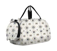 Kids Cute Gym Bag with Shoes Compartment Multifunctional Weekender Overnight Range Bag for Boys and Girls Evil Eye Magic Occult