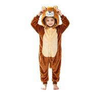 Kids Cute Panda Onesie Halloween Jumpsuit Plush Button Down Hooded Romper | Boys Girls Winter Warm Cozy Soft One Piece Jumpsuit Loose Long Sleeve Funny Romper For Halloween Party