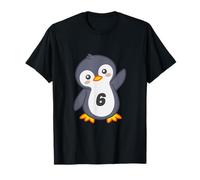 Kids Cute Penguin Number 6th Birthday T-Shirt