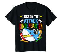 Kids Cute Shark with Pencils Ready to Attack Kindergarten T-Shirt