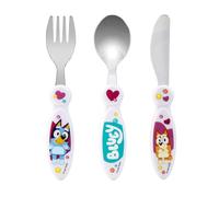 Kids Cutlery Set - 3PCS Childrens Toddler Dinnerware Set Gift for Boys & Girls, Includes Knife, Fork & Spoon, Travel Cutlery Set for Kids (Bluey)