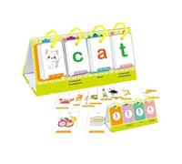 Kids CVC Words Flashcards Phonics Flip Chart Word Builder Sight Words Activity Visual Education Learning Word Card Tool kit desktop chart Word time to 1st to 1st kindergarten,word kindergarten