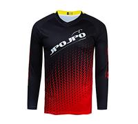 Kids Cycling Jersey Dirt Bike Youth Mountain Bike Childrens Biking Clothes Boys Motocross Long Sleeve Shirts Downhill Top Girls Bicycle Riding Biker Racing Clothing red M