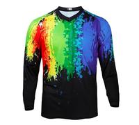 Kids Cycling Jersey Downhill Shirts 4-14 Years Girls Boys Bike MTB Child Clothing Long Sleeve Powersports Bicycle BMX Tops