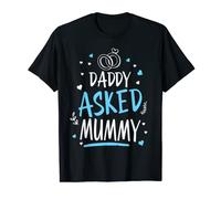 Kids Daddy Asked Mummy Idea For Kids & Mummy Daddy Wedding T-Shirt