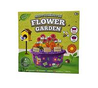 Kids Decorate and Grow Garden Sets with Multi-Colored Paints and Plant Growing Equipment | Outdoor Gardening Craft and Art Kit for Children/Toddlers (Grow & Decorate Flower Garden)