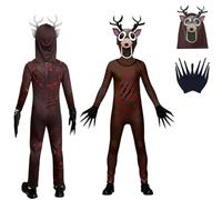 Kids Deer Image Costumes Boys Game Outfit For 3-12 Years Cute Party in the Forest Costume for Boys Deer Monster Costume Halloween Party Dress Up Outfit for Kids (110)