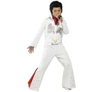 Kids Deluxe 50s White Elvis Costume
