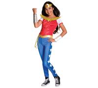 Deluxe Wonder Woman Girls Fancy Dress DC Comic Book Day Superhero Childs Costume