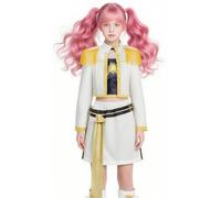 Kids Demon Costume for Girls, K-Pop Hunter Pop Singer Mira Role Play Outfits Cosplay Uniform Full Set for Halloween Carnival Party Dress Up