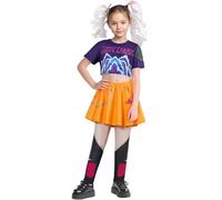 Kids Demon Hunters Rumi Mira Zoey Costume Halloween Costume Dress Kids World Book Day Girls Cosplay Carnival Outfits(purple,120)