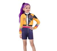 Kids Demon Hunters Rumi Mira Zoey Costume Halloween Costume Dress Kids World Book Day Girls Cosplay Carnival Outfits(orange,150)