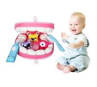 Kids Dentist Play Toys Set - Cute Doctor Toy Toothpaste Toothbrush, Early Education Cognitive Tooth Game Set