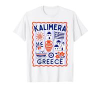 Kids Design Greece Kalimera Means Hello in Greek Language T-Shirt