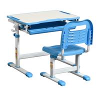 Kids Desk and Chair Set Height Adjustable Student Writing Desk Children School Study Table with Tiltable Desktop