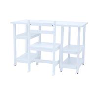 Kids Desk and Chair Set Wooden Side Storage Fantasy Fields White Teamson Kids