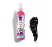 Kids Detangling Spray & Brush Bundle - Includes Avon Tear Free Hair Detangler & Gentle Detangling Brush - Leave In Conditioner for Curly, Fine or Thick Hair - Tames Knots Wet or Dry - Fruity Scent