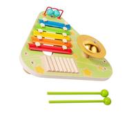 Kids Developmental Music Toy Combo with 4 Safe Wooden Instruments for Sensory Exploration and Coordination Training Kids Rhythm Learning Toy