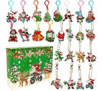 Kids Diamond Painting Kit, Diamond Painting Advent Calendar 2024, 24 Days Christmas Countdown Calendar, Craft Advent Calendar, 5D Diamond Art Painting by Numbers Kits for Toddler Ages 4-10 (24PCS)