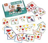 Kids Dice Games - Learning Interactive Educational - Matching Fruit Puzzle Game | for Education Travel Development School Develop Skills Home Playtime Preschoolers Boy Girl