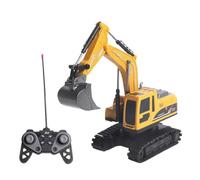Kids Digger Toy - Remote Control Excavator Tractor Toys, Construction Vehicles Toy, Rechargeable Engineering Sand Digger For Sandbox Beach Play Kids Children Birthday Aged 3-8