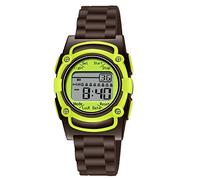 Kids Digital 8 Alarm Vibrating Watch Medication Reminder Potty Urinary Training Vibration Pill Alert Vibra Medical Reminder for Children (Brown Green Brown)