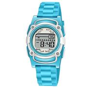 Kids Digital 8 Alarm Vibrating Watch Medication Reminder Potty Urinary Training Vibration Pill Alert Vibra Medical Reminder for Children (Water Blue)