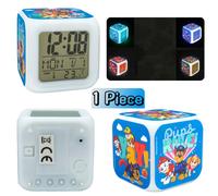 2PCS Xmas Gift Licensed 3D Bedside Lamp & Digital Alarm Clock Kids Room Decor
